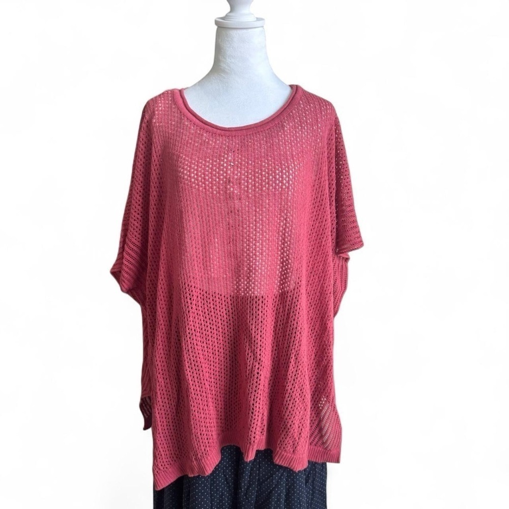 Soft Surroundings Pink Boxy Short Sleeve Tunic
